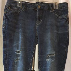 Ariya Jeans Distressed Fashion tappered leg